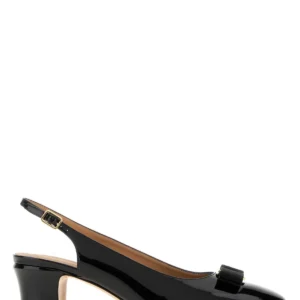Black leather Vetty 55 pumps