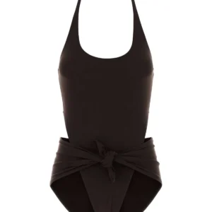 Chocolate stretch nylon swimsuit