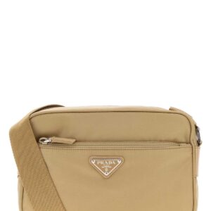 Beige Re-Nylon crossbody bag