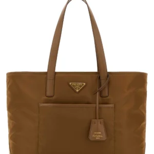 Brown Re-Nylon shopping bag