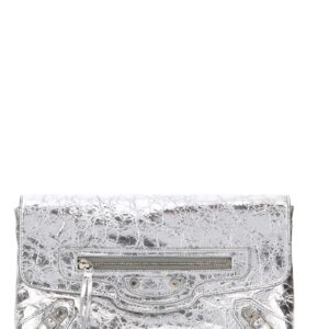 Silver leather Le City clutch