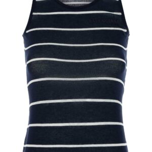 Embroidered knit tank top
