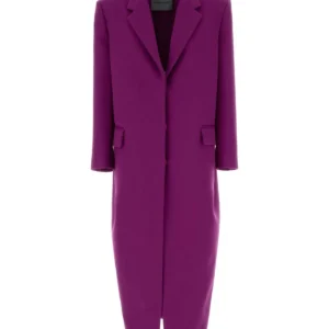 Purple gabardine coat