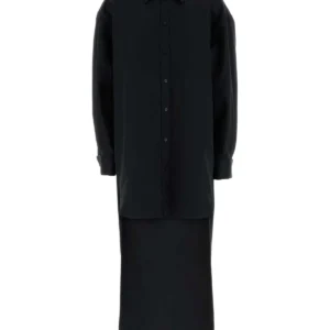 Black poplin shirt
