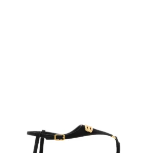 Black suede Riva thong sandals