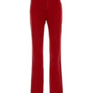Red denim jeans