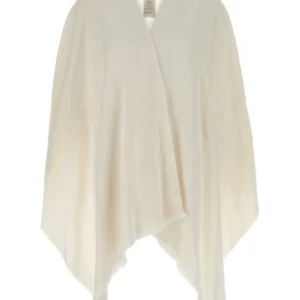 Ivory wool blend cape