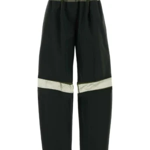 Olive green cotton blend pant