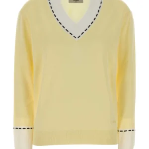 Yellow wool blend sweater