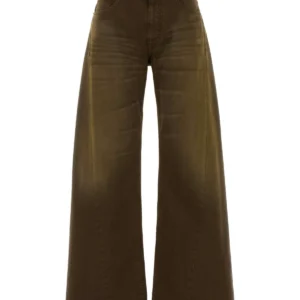 Khaki denim jeans