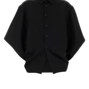 Black twill oversize shirt