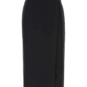 Black gabardine skirt