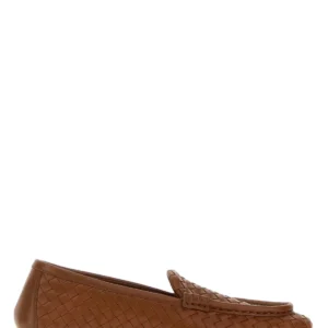 Caramel leather Silenzio loafers