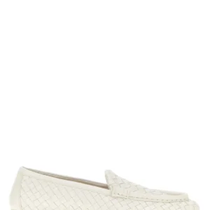 White leather Silenzio loafers
