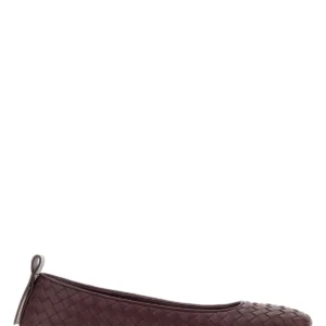 Aubergine leather Charlotte ballerinas