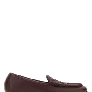 Burgundy leather Silenzio loafers