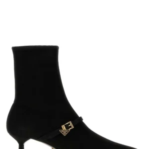 Black suede ankle boots