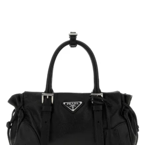 Black leather small Prada Karin handbag