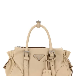 Sand leather small Prada Karin handbag