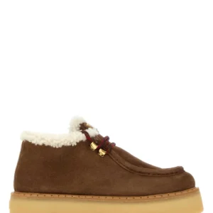 Brown suede loafers