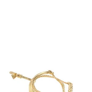 Gold nappa leather sandals