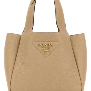 Beige leather mini Prada Laison handbag