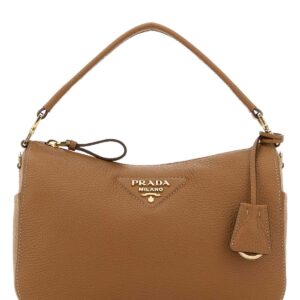 Camel leather small handbag