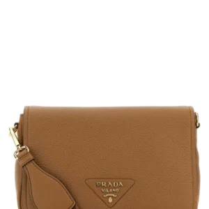 Brown leather crossbody bag