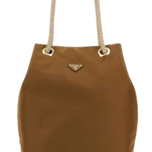 Brown Re-Nylon large Prada Mariner bucket bag