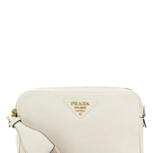 White leather crossbody bag