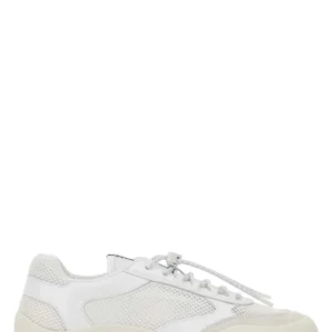 White leather and mesh Speedrock sneakers