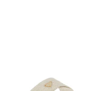 White leather slippers