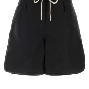 Black nylon shorts