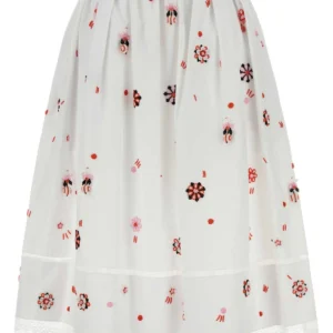 White poplin skirt