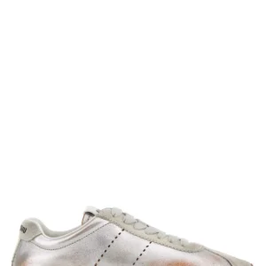 Silver leather Plume sneakers