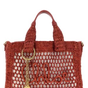 Red raffia Summer Banana shopping bag