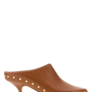 Camel leather Junie mules