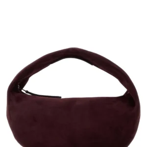 Aubergine suede Oliva shoulder bag