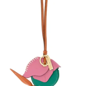 Multicolor leather keyring