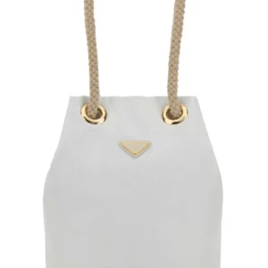 White Re-Nylon Prada Mariner bucket bag
