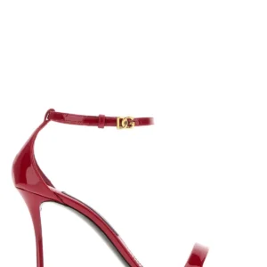 Red leather sandals