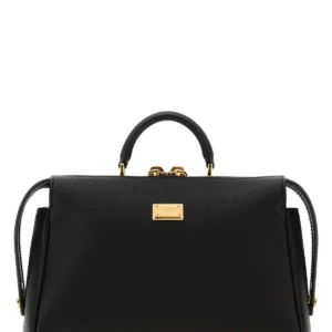 Black leather Vittoria handbag