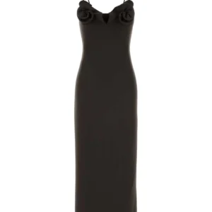 Chocolate stretch wool dress