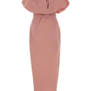 Pink cotton blend dress