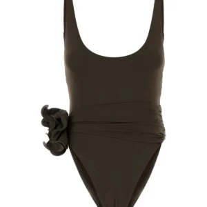 Brown stretch nylon swimsuit