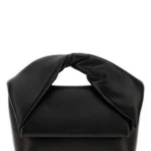 Black leather mini Twister handbag