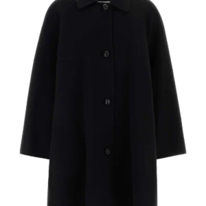 Black wool blend Ina coat