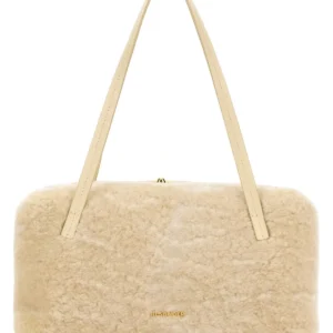 Ivory shearling Goji Pillow shoulder bag
