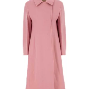 Pink wool coat