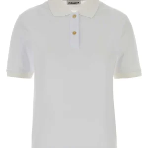 White piquet polo shirt